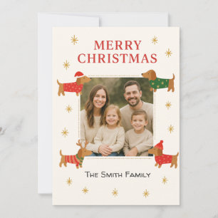 Tarjeta de Navidad con foto personalizable de Dach