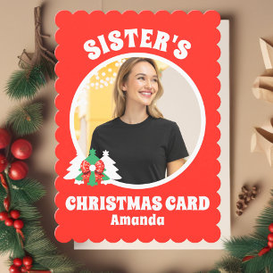 Tarjeta de Navidad con foto personalizada de la he