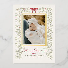 Tarjeta de Navidad con Foto Pintada en Oro Sweet G