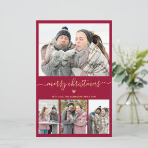 Tarjeta de Navidad con Foto Presupuesto Mínimo Bor