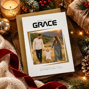 Tarjeta de Navidad con Foto Religiosa Cristiana en