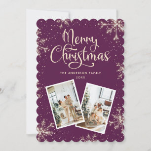 Tarjeta de Navidad con Foto Violet 2