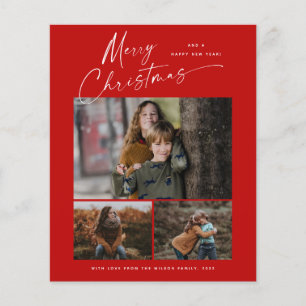 Tarjeta de Navidad con Foto y Guión Navideño 3 Pre