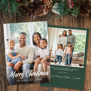 Tarjeta de Navidad con Foto y Letra