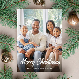 Tarjeta de Navidad con Foto y Letra
