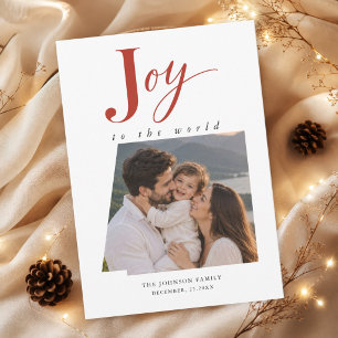 Tarjeta de Navidad con Foto y Letra Creativa de Al