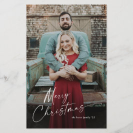 Tarjeta de Navidad con Foto y Letra de Presupuesto