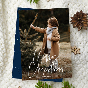 Tarjeta de Navidad con Foto y Letra manuscrita Nav