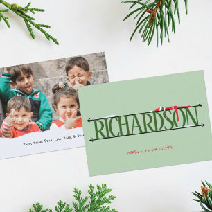 Tarjeta de Navidad con Foto y Letrero de Travesura