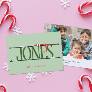 Tarjeta de Navidad con Foto y Letrero de Traviesas