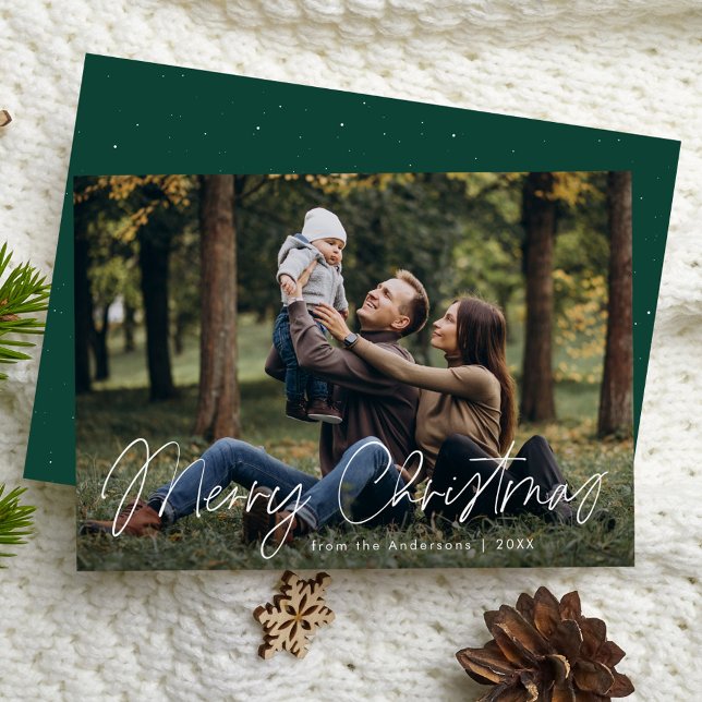 Tarjeta de Navidad con Foto y Mensaje Simple (Subido por el creador)
