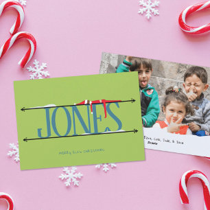 Tarjeta de Navidad con Foto y Nombre de Travesuras