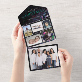 Tarjeta de Navidad con fotos familiares personaliz