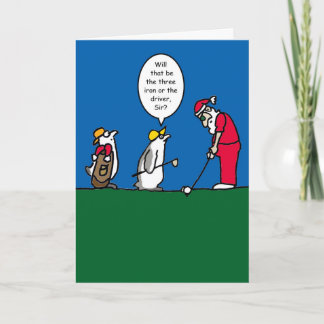 Tarjeta de Navidad con golfing el ilustracion de