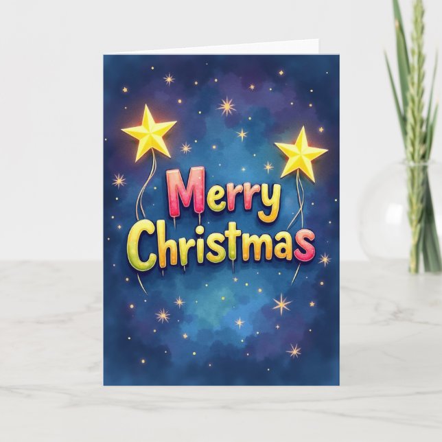 Tarjeta de Navidad con Gradiente Dulce (Anverso)
