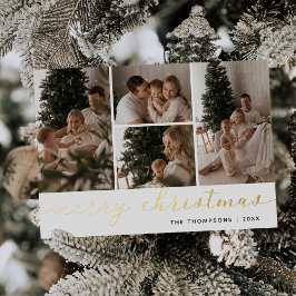 Tarjeta de Navidad con guión mínimo de cuatro foto