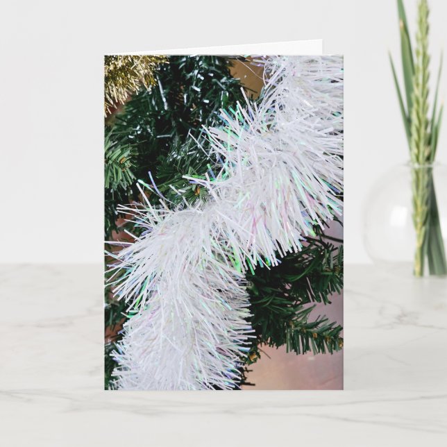 Tarjeta de Navidad con guirnalda (Anverso)