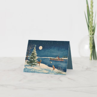 Tarjeta de Navidad con historia de Hudson Valley A