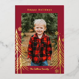 Tarjeta de Navidad con hoja de invierno Tarjeta de