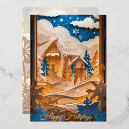 Tarjeta de Navidad con Hojalata País de las Maravi