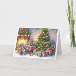 Tarjeta de Navidad con imagen de árbol de Navidad