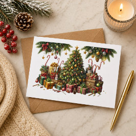 Tarjeta de Navidad con imagen de árbol de Navidad