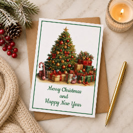 Tarjeta de Navidad con imagen de árbol de Navidad