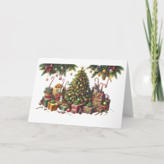 Tarjeta de Navidad con imagen de árbol de Navidad