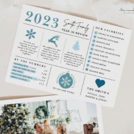Tarjeta de Navidad con Infografía de Resumen del A