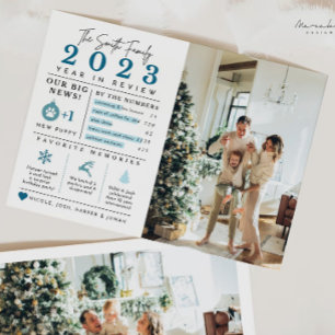 Tarjeta de Navidad con Infografía de Resumen del A