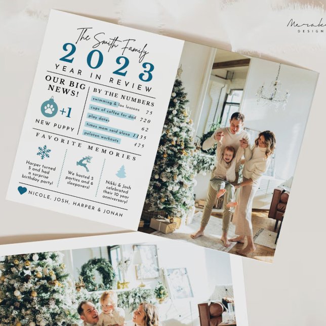 Tarjeta de Navidad con infografía del resumen del  (Subido por el creador)