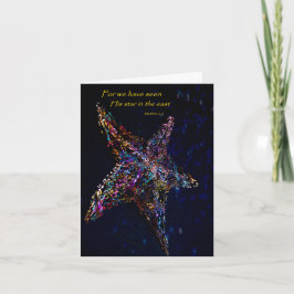 Tarjeta de Navidad con la estrella abstracta
