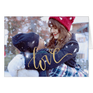 Tarjeta de Navidad con la primera foto de la parej