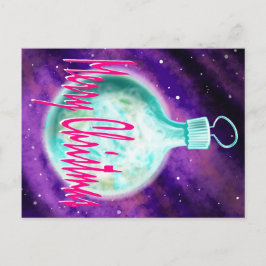 tarjeta de Navidad con la Tierra como adorno navid