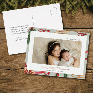 tarjeta de Navidad con lámina metálica de acuarela