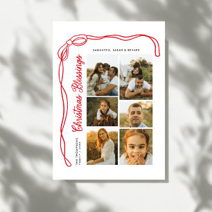 Tarjeta de Navidad con Letra de Bendiciones con La