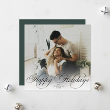 Tarjeta de Navidad con Letra de Caligrafía Elegant