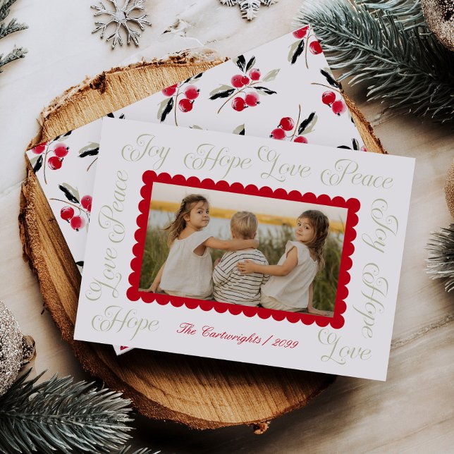 Tarjeta de Navidad con letra de caligrafía moderna (Subido por el creador)