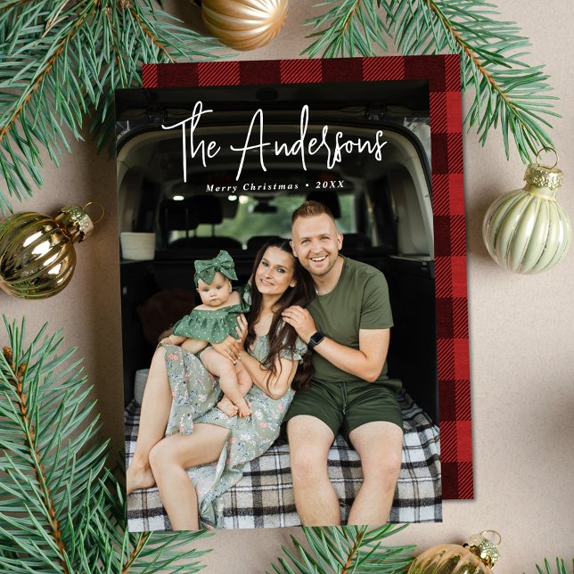 Tarjeta de Navidad con Letra de Firma Moderna y Cu (Subido por el creador)
