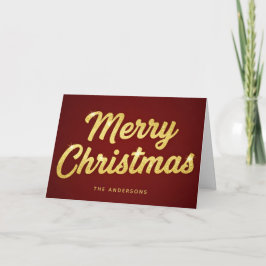 Tarjeta de Navidad con Letra de Hollywood Vintage