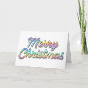 Tarjeta de Navidad con Letra de Holograma de Lámin