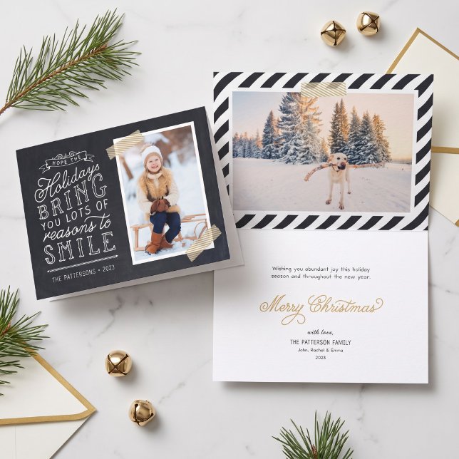 Tarjeta de Navidad con Letra en Pizarra (Subido por el creador)