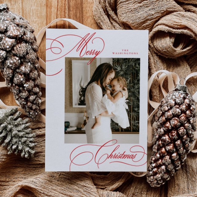 Tarjeta de Navidad con Letra Moderna de Fiesta (Subido por el creador)