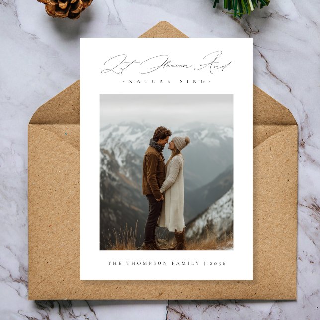 Tarjeta de Navidad con Letra Religiosa Deje que el (Subido por el creador)