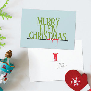 Tarjeta de Navidad con letrero de hierro forjado d