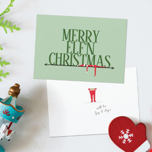 Tarjeta de Navidad con Letrero de Saludo de Diablu