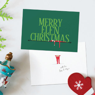 Tarjeta de Navidad con Letrero de Saludo de Diablu