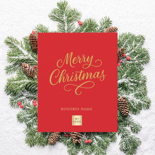Tarjeta de Navidad con logotipo empresarial en gui
