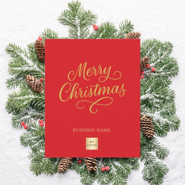 Tarjeta de Navidad con logotipo empresarial en gui (Subido por el creador)