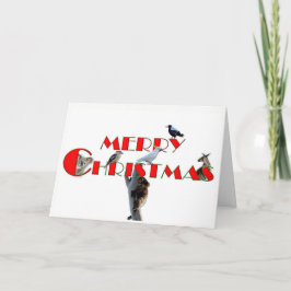 Tarjeta de Navidad con los animales australianos